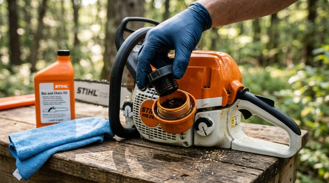 Stihl Chainsaw Chain Oiler Not Working? 7 Fixes 2 1. Check the Oil Supply
