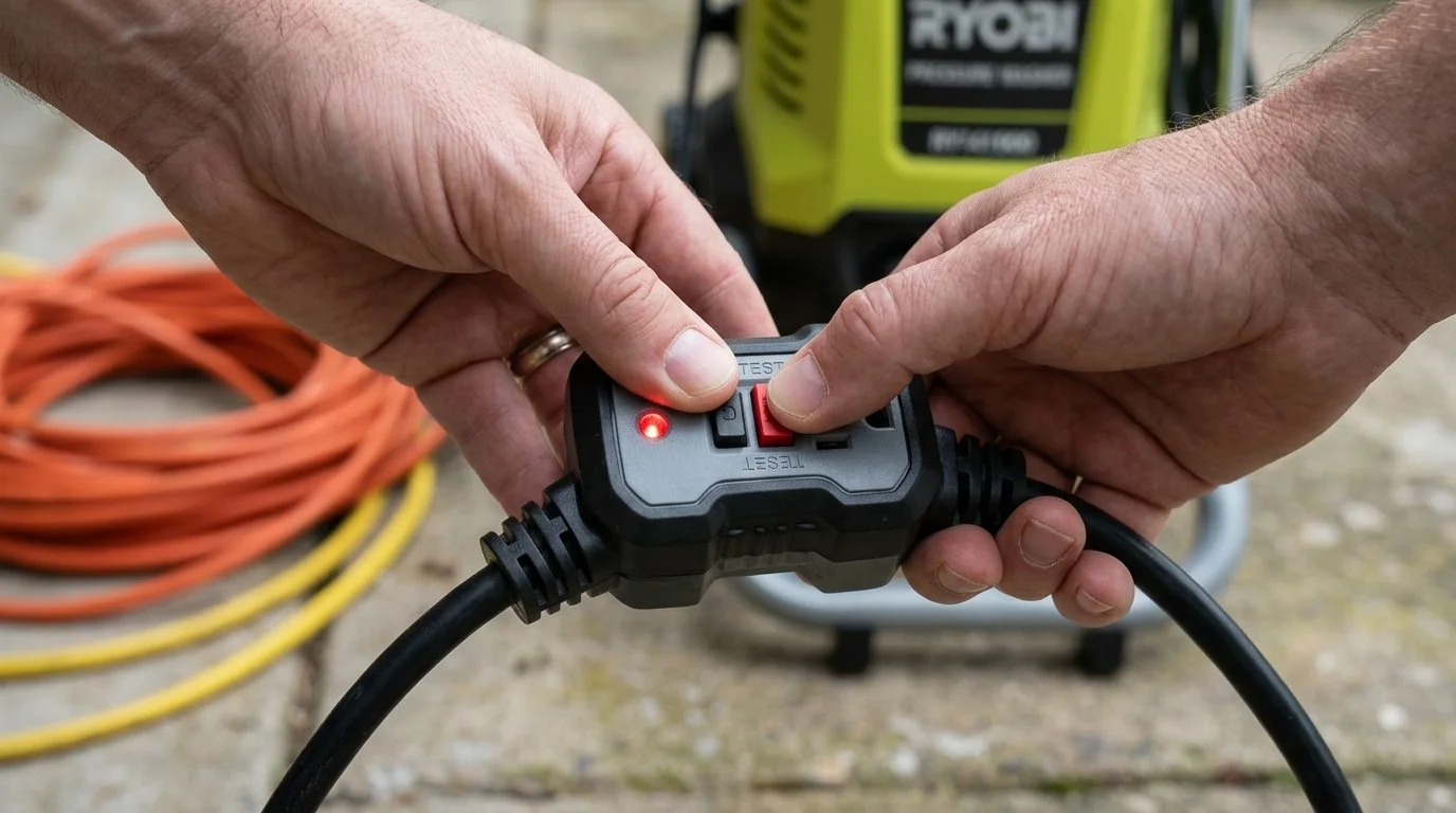 Ryobi Electric Pressure Washer Not Working? Step-by-Step Fix Guide 5 Fix 1: Resetting the GFCI Power Plug & Thermal Overload Switch