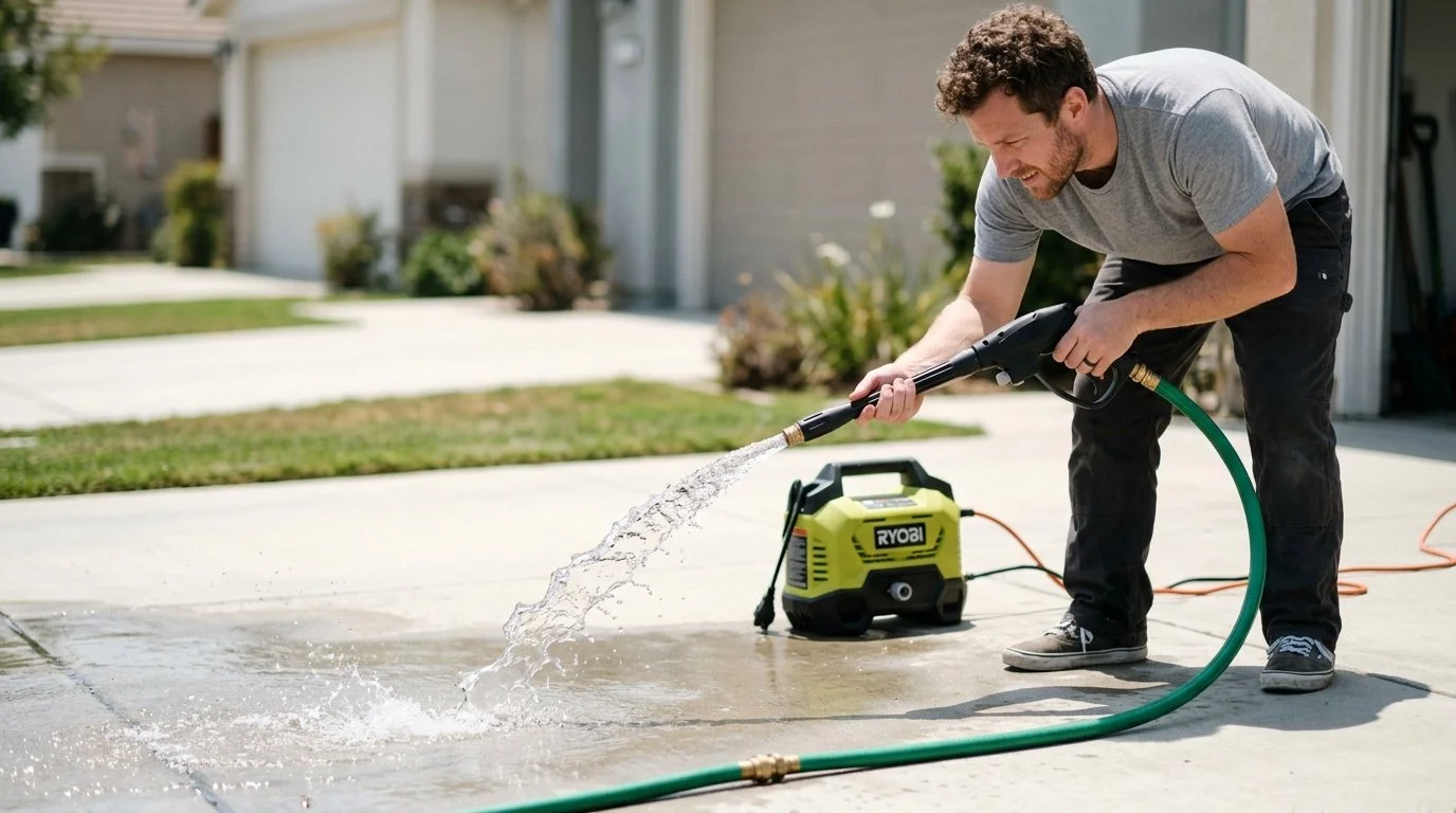 Ryobi Electric Pressure Washer Not Working? Step-by-Step Fix Guide 6 Fix 2: Purging Trapped Air Locks & Relieving Total Stop System (TSS) Pressure