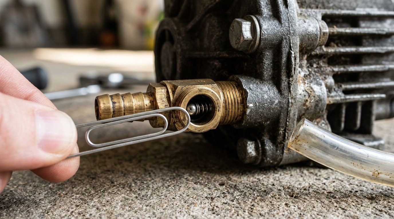 Greenworks Pressure Washer Soap Not Working? Step-by-Step Fix Guide 7 Fix 3: Unsticking the Internal Brass Injector Ball Check Valve